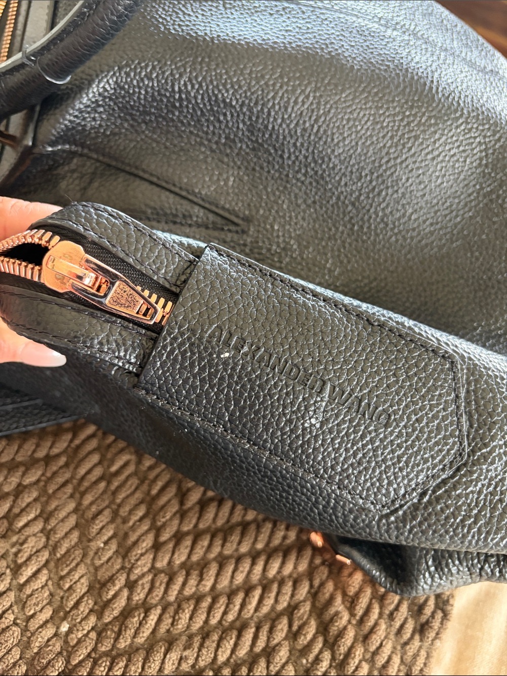 Alexander Wang Pebbled Leather Rose Gold Authentic Satchel - Picture 6 of 12